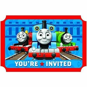 Thomas The Tank Invitations Envelopes Seals Stickers Birthday Party Supplies 8Ct - Picture 1 of 1