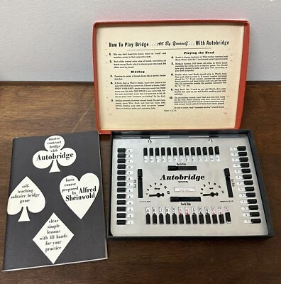 Vintage 1959 Autobridge Auto Play Yourself Bridge Game Complete with box - Image 1 of 4