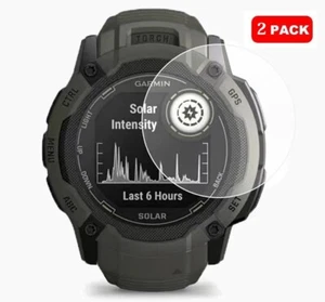 2 Pack For Garmin Instinct 2X Smart Watch Tempered Glass Screen Protector Cover - Picture 1 of 13