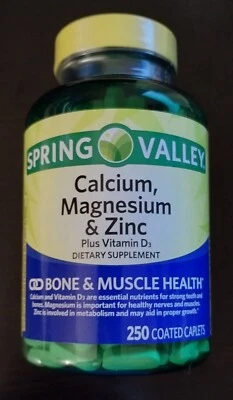 Spring Valley Calcium Magnesium & Zinc with Vitamin D3 250-CT SAME-DAY SHIP - Image 1 of 4