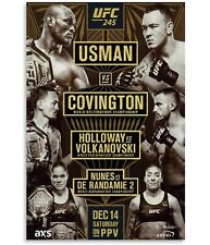 UFC Unisex 245 Dec 14th Saturday Official Poster, Black, One Size