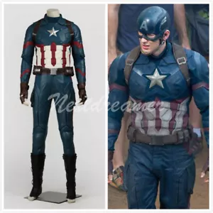 NUEVO Disfraz de Cosplay de Halloween Steve Rogers Capitán América Guerra Civil Steve Rogers Carnaval - Imagen 1 de 9