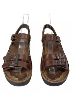 Noat Comfort Sandals Buckle Strappy Fishermans Brown Leather size 7 - Picture 1 of 14