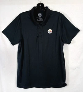 Camisa polo para hombre Pittsburgh Steelers NFL talla mediana negra bordada manga corta - Imagen 1 de 4