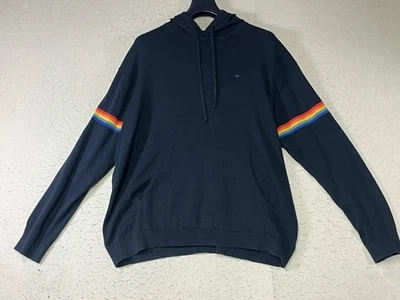 Suéter com capuz Outerknown masculino malha nostálgica mistura de algodão orgânico azul 2XL - Imagem 1 de 4