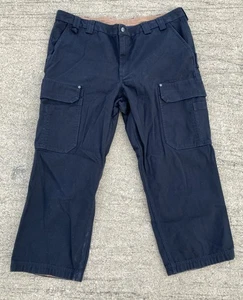 Duluth Trading Men's 46x30 Black Cargo Pants Relaxed Fit Preloved - Picture 1 of 12