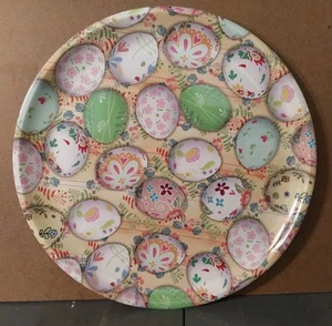 Bandeja para servir huevos de Pascua melamina 13,75"" redonda huevos decorados en primavera - Imagen 1 de 3