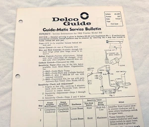 1962 Pontiac Bonneville Catalina Original GM Guide-Matic Service/Repair Info NOS - Picture 1 of 4
