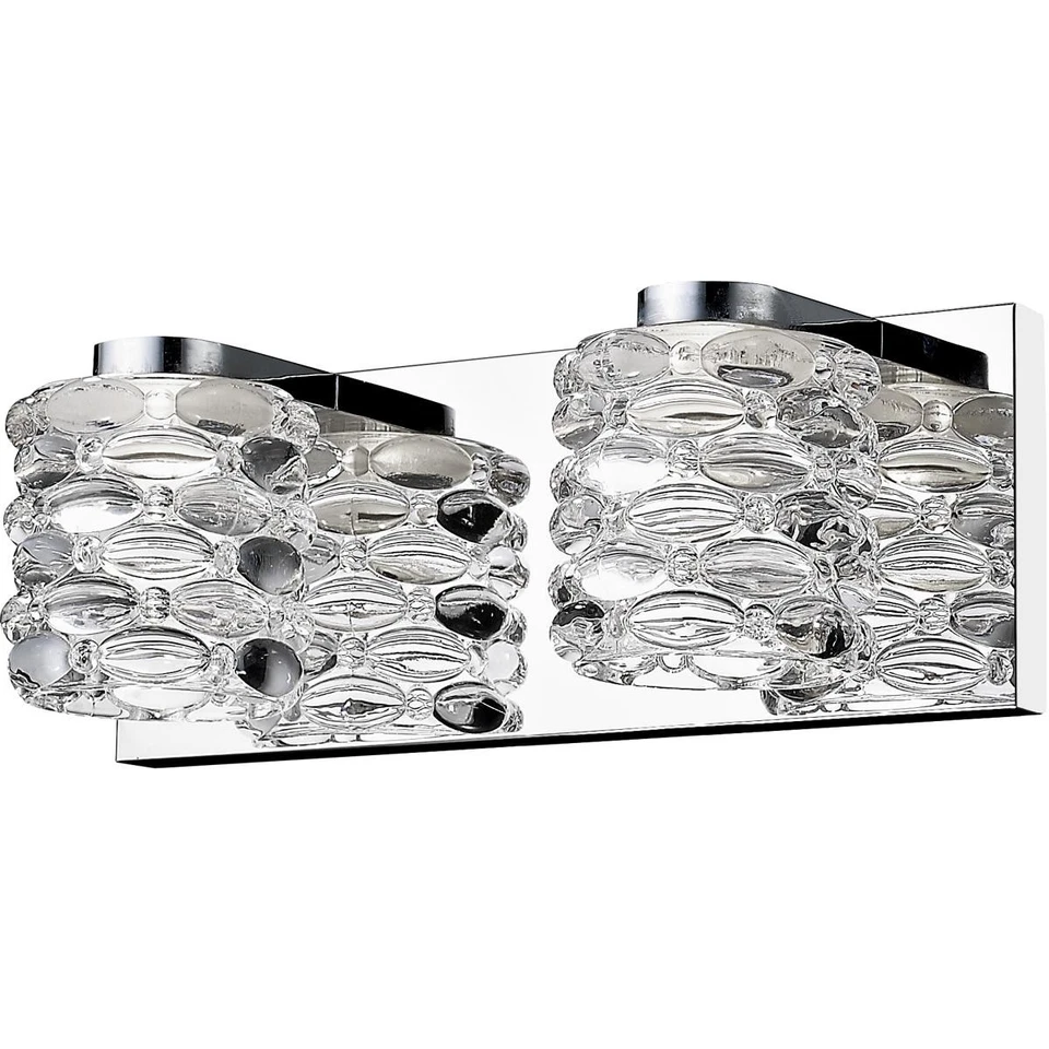 Z-Lite 907-2V-LED Dawson LED 12,6 pulgadas cromo tocador luz de pared en 4,4 Foto 1 de 1