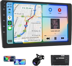 Haudio 10.1" 2 Din Car Stereo Apple CarPlay Android Screen Mirror Link BxBB2&UU - Picture 1 of 9