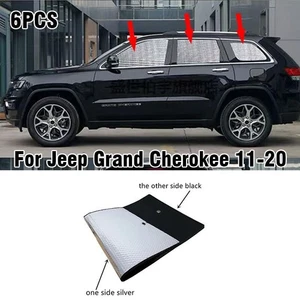 Parasol privacidad negro plateado para Jeep Grand Cherokee 11-20 ventana lateral campamento 6x - Imagen 1 de 1