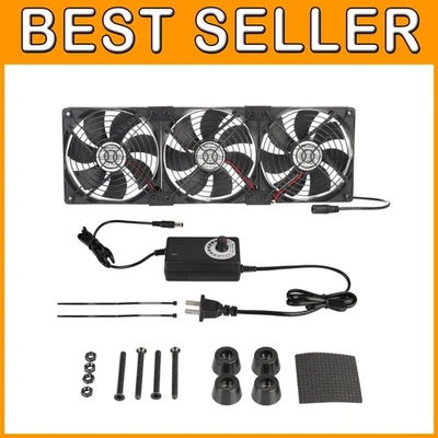Long-Life 120mm AC Cooling Fan with Speed Controller - Image 1 of 4