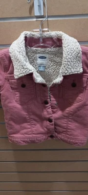 Chaqueta Vaquera Antigua Azul Marino Jean Rosa Forrada Serpa Niñas Talla 5T Foto 1 de 4