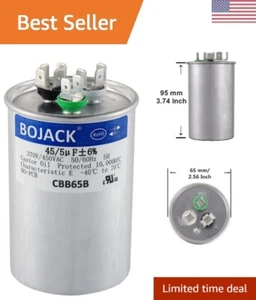 45+5 uF 45/5 MFD ±6% 370V/440VAC Dual Run Circular Start Capacitor for AC Mot... - Picture 1 of 5