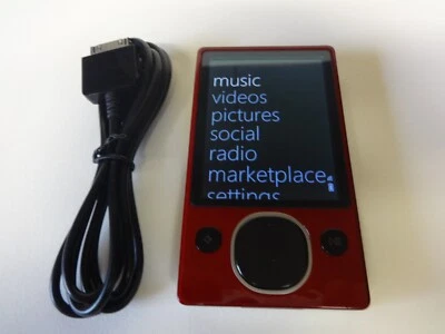 MICROSOFT  ZUNE  CUStOM  RED/BLACK  128GB. SSD...NEW  BATTERY... - Image 1 of 4
