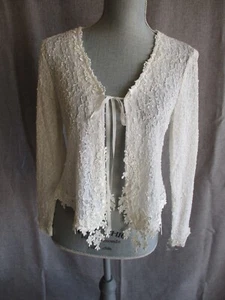Chaqueta bolero de encaje marfil SL Fashions talla 10 - Imagen 1 de 10