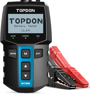 Probador de batería de automóvil de 12 V, probador de carga de batería BT10... - Imagen 1 de 12