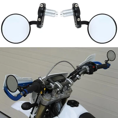 For Suzuki DRZ-400 DRZ400 CNC Motorcycle Black 7/8" Bar End Mirrors Rearview US Foto 1 de 4