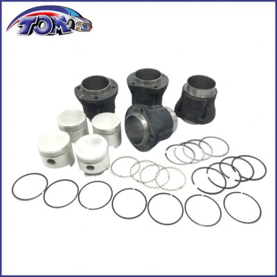 VW Beetle Thing Engine Piston Set w/ 85.5mm Std. w/ Cylinders Flat CR 7.7:1 - Image 1 of 4