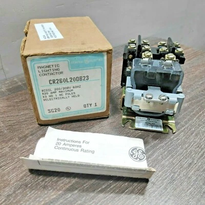 GENERAL ELECTRIC CR260L20DB23 SG20 MAGNETIC LIGHTING CONTACTOR - Image 1 of 4