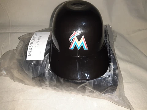 ⚾ Miami Marlins MLB Mini Batting Helmet Ice Cream Snack Bowls LOT OF 12 Cover