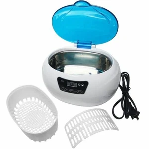 WOO 110V 600ml Ultrasonic Sonic Wave Cleaner Jewellery Eyeglasses Watch Cleaning - Picture 1 of 9