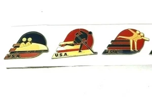 Olympic Games Winter Sport Hat Pin Vintage Lot of 6 (D6) - Picture 1 of 4