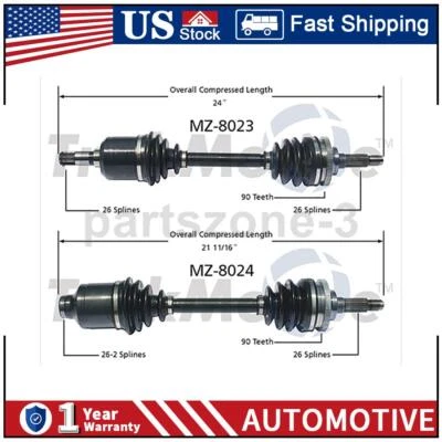 Eixo dianteiro esquerdo direito TrakMotive CV para 1989~1992 Ford Probe - Imagem 1 de 3