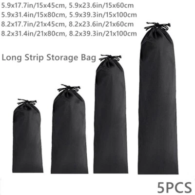 5Pcs Long Strip Storage Bag Pocket Pouch Outdoor Drawstring Umbrella Travel Bag - Image 1 of 4