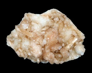 Natural Apophyllite coated on Stilbite Minerals Specimen India #L 279 - Picture 1 of 7