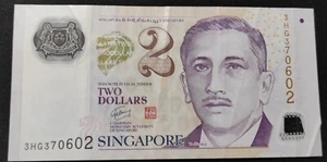 Singapour billet de 2 dollars Polymère Pick-46 - Picture 1 of 2