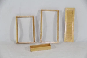 DOLLHOUSE MINIATURES 1:12 SCALE 2-PANEL LOUVERED SHUTTERS, FRAMES & PLANTERS - Picture 1 of 30
