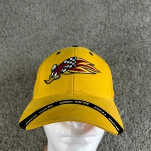 Honda Racing Hat Mens L/XL Yellow Red Woody Woodpecker Flex Fit - Picture 1 of 9
