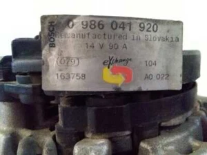 0986041920 alternator for SEAT CORDOBA BERLINA (6K2) STELLA 1999 95670 - Imagen 1 de 4