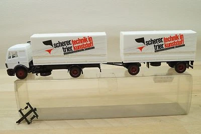 Herpa Mercedes Rimorchio Scherer Trier Tecnica IN Plastica Nuovo Conf. Orig. (D) - Immagine 1 di 4