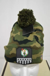 NEW Ultra Game BOSTON CELTICS Camo/Flag Fleece Lined Pom Beanie - Picture 1 of 5