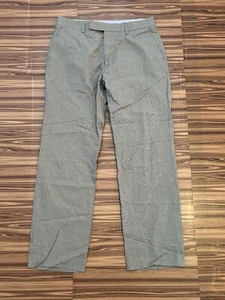 Jack Nicklaus Golf Pants Mens Sz 32 Gray Blue Plaid Checked Straight Leg - Picture 1 of 5