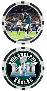 SUPER BOWL LII - PHILADELPHIA EAGLES - POKER CHIP/BALL MARKER - Bild 1 von 2
