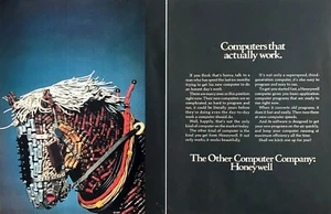 1967 Horse Head Made of Computer Parts photo Honeywell 2-page vintage print ad - Picture 1 of 1