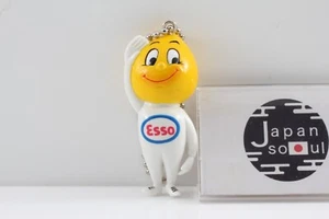 Esso Boy Keychain Set Mini Figure Man Car Yellow Drop Oil Gas From JAPAN - Picture 1 of 21