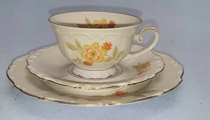 Reinecke Porzellan Goldrand Sammelgedeck 3tlg. Tasse,Untertasse, Teller K 580 - Bild 1 von 8