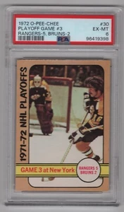 Playoff Spiel 3 1972-73 O-Pee-Chee 72-73 Nr. 30 PSA 6 93668 - Bild 1 von 2