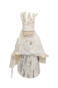 DeKulture Fieltro Papá Noel Adorno de Navidad Blanco, Decoración de Árbol de Navidad - Imagen 1 de 8