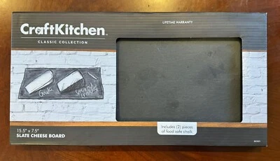 TABLERO DE QUESO PIZARRA COCINA ARTESANAL 15.5" X 7.5" NUEVO Foto 1 de 2