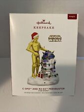 HALLMARK 2019 C-3PO AND R2-D2 Peekbuster Star Wars Ornament Magic Sound