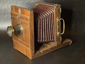 Jacques Garcin Lyon France Made Antique Wooden Bellows Field Camera Vintage Rare - Picture 1 of 15