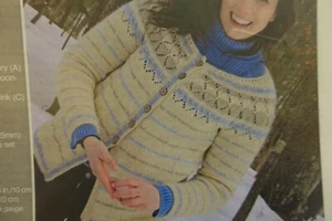 Knit One Crochet Too Knitting Pattern Interruptus Cardigan Yoke 33-53 - Picture 1 of 1