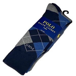 Polo Ralph Lauren 3 Paar elegante lässige Crew-Socken für Herren 10-13 Baumwollmischung NAVBL - Bild 1 von 11