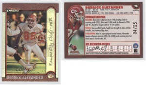 1999 Bowman Chrome Gold Refractors /25 Derrick Alexander #75