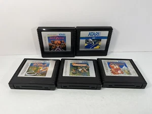 Atari 5200 5 Game Cart Lot Qix Berserk Dig Dug Jungle Hunt Pengo Tested & Work - Picture 1 of 14
